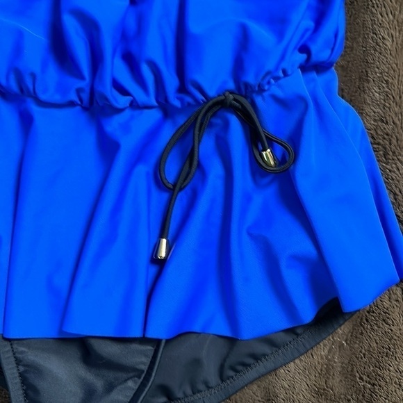 NWOT MAXINE OF HOLLYWOOD Royal and Black One Piece Sz 8 - Picture 7 of 11